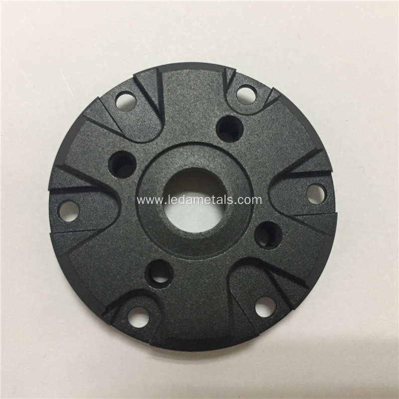 Black Zinc Plated Carbon Steel Flange CNC Parts