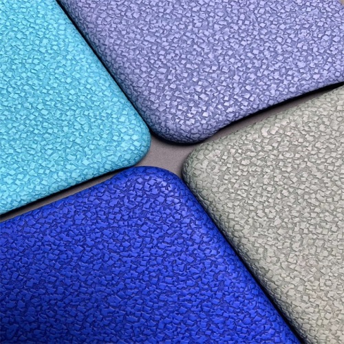 Stone Embossed Hologram Faux Leather for Electronic Package