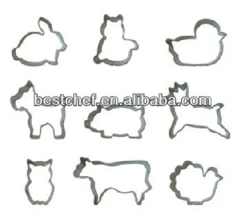 Aniamls Mini cookie cutter set