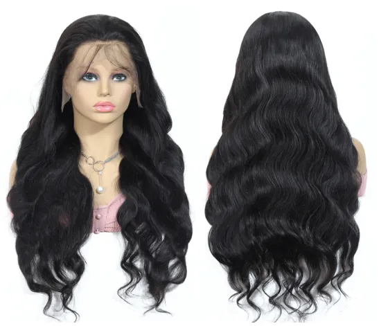 Yeswigs Wholesale Lace Wig Human Hair Vendor Real Mink Brazilian Cuticle Aligned Human 1b# Virgin Hair Lace Front Wig Body Wave