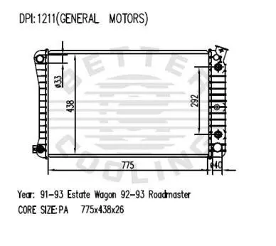 Auto Radiator For GENERAL MOTOR Roadmaster