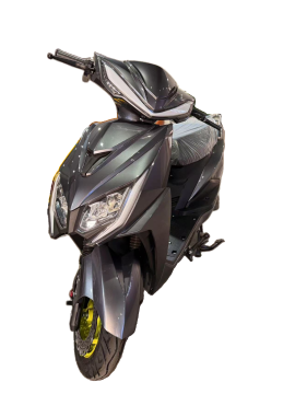 Sleek Dark Gray Electric Scooter with Aerodynamic Design