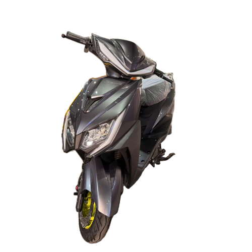 Sleek Dark Gray Electric Scooter with Aerodynamic Design