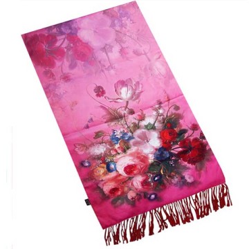 2015 new warm winter double side 100% silk pashmina scarf for women