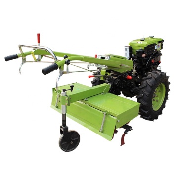 Affordable Walk-Behind Agriculture Tractor with Double Plough, Rotary Tiller, and Flail Mower Attachment