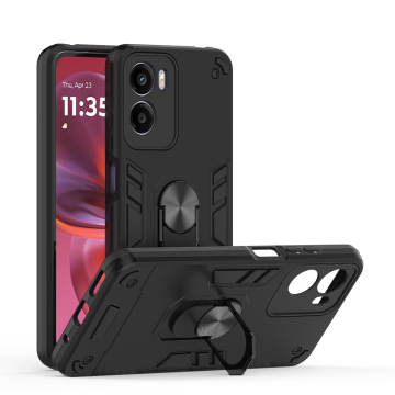 Shock Proof 360 Angelo metallo Finger Finger Magnetic Auto Monte Telefono Custodia per Motorola Moto G05