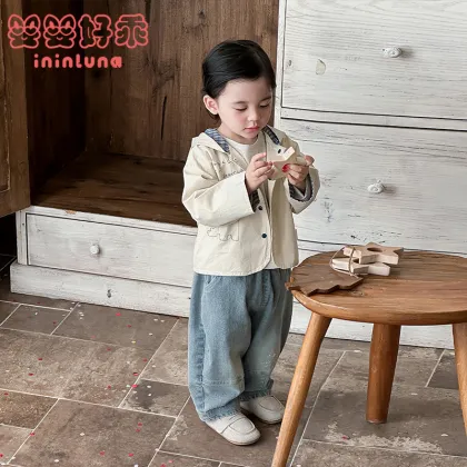 Korean Baby Boy Hooded Windproof Jacket