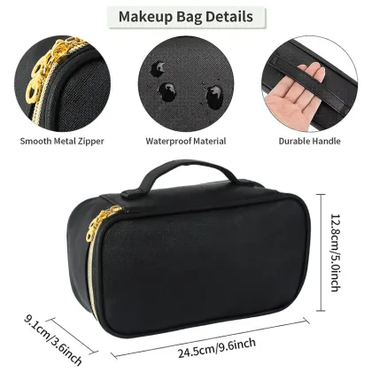 Portable PU Travel Bag - Large Capacity Waterproof Toiletries Storage Bag