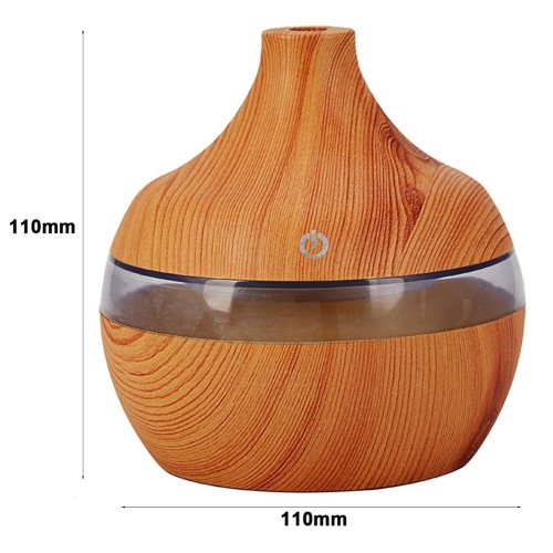 300ml Ultrasonic Cool Mist Humidifier Wood Grain Design