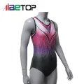 Sublimation niñas impresas gimnasia sin mangas leotardas