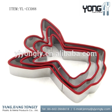 3 pcs angel-shaped stainless steel cookie tools cookie cutter set