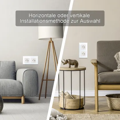 Bingpelec 16A Thick Glass Power Socket with Bticino Logo - CE & ROHS Certified