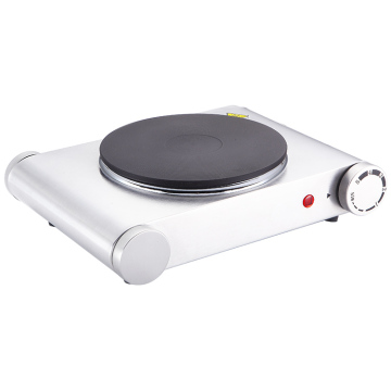 369157 1500W Stainless Steel Mini Electric Hotplate for Cast Iron and Steel Cookware - Tabletop Heating Element