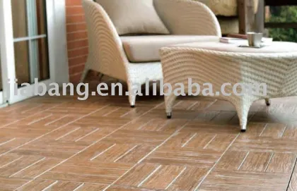 outdoor Decking with hidden fastening systems interlocking DIY tile
