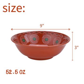 9" Melamine dinnerware Shallow Bowl set of 6