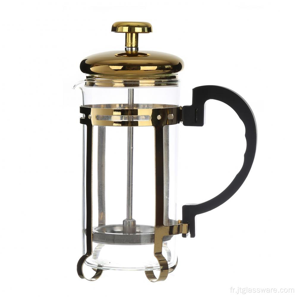 Cafetière française en verre résistant à la chaleur