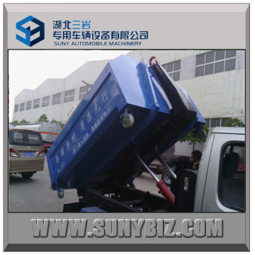 Dongfeng 4X2 hook lift garbage truck With Removable Box for sale