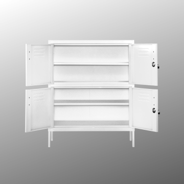 White Steel Office Cupboards Closet Cabinets