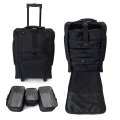 KC-N46S Portable Nylon Maquiagem Case Trolley Com Rodas