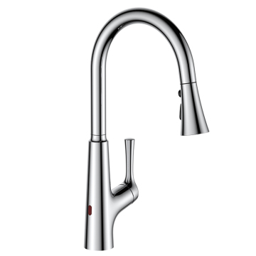 New Brass Brushed Sensor Kitchen Faucet