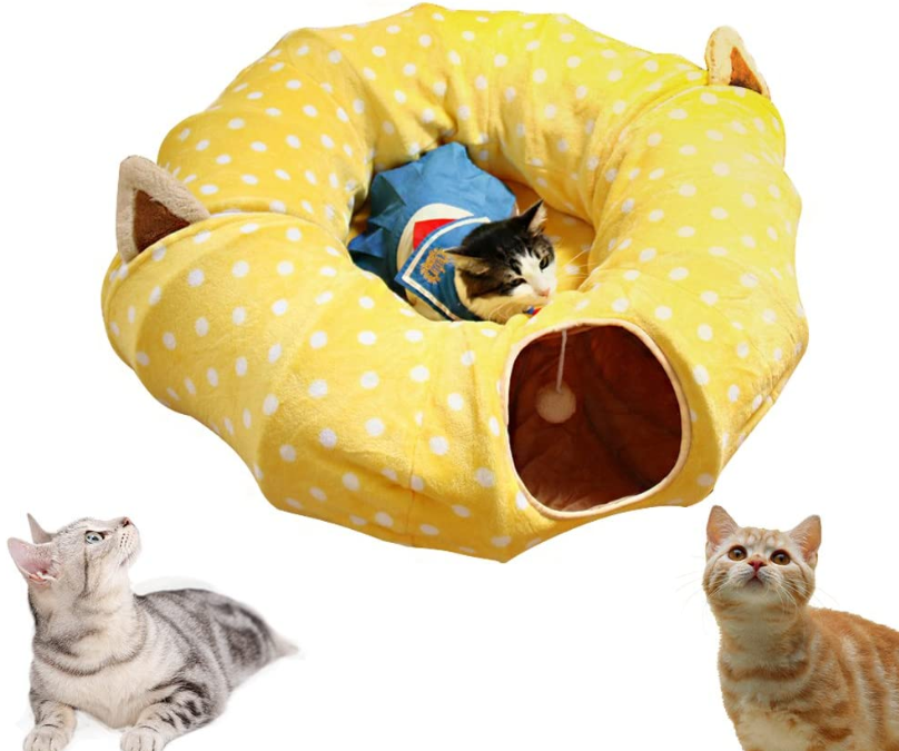 Cat Tube And Tunnel With Central Mat