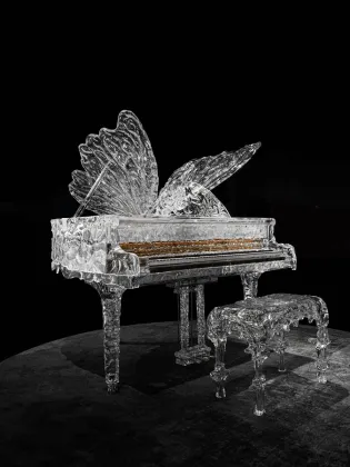 Transparent Butterfly Piano Crystal Piano [Automatic play]
