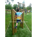 Equipo de juegos al aire libre de madera comercial para niños