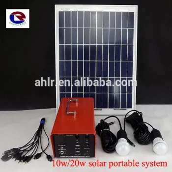 20w solar portable system for rural area