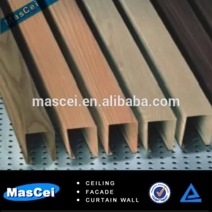 Aluminum strip faux wood ceiling