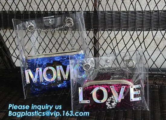 Crossbody Shoulder Messenger Bags Clear PVC Crossbody Bag Waterproof, Shoulder Strap PVC Clear Tote Bag