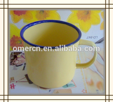 Wholesale customized logo printing camping enamel mug