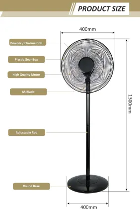 AC DC 16Inch Rechargeable Emergency Solar Stand Fan