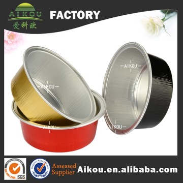 Custom logo aluminum foil small container with heat sealed cover