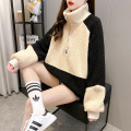 women's new fashionable lamb fleece sweater