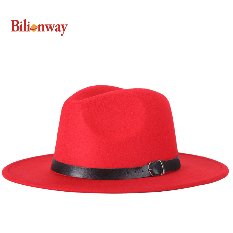 Woolen jazz hat fashion bonnet Felt Panama Hat