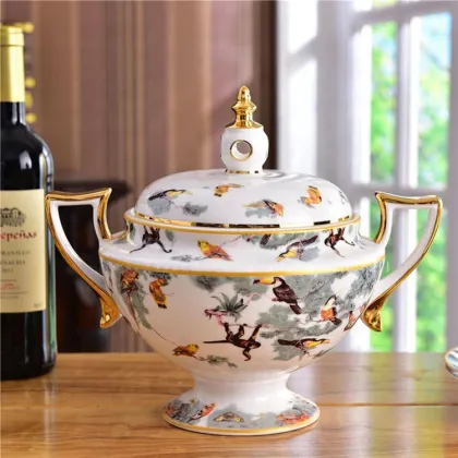 Equator Jungle Series 58Pcs Western Ceramic Bone China Tableware Set