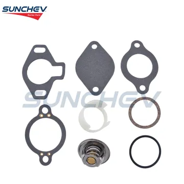 SUNCHEV Inboard Parts Thermostat Kit 160° 807252Q5 807252T8 807252T5 For Mercruiser V6 & V8 GM Engines