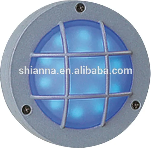 small circular outdoor LED wall recessed light