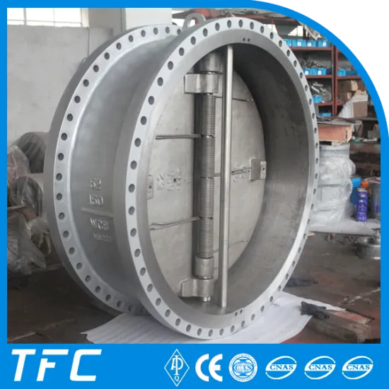 API594 carbon steel double flange dual plate check valve