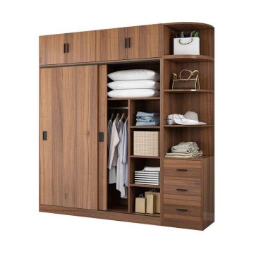 Minimalistische Design moderne Kombination Schiebetürgarderobe für Schlafzimmerorganisation