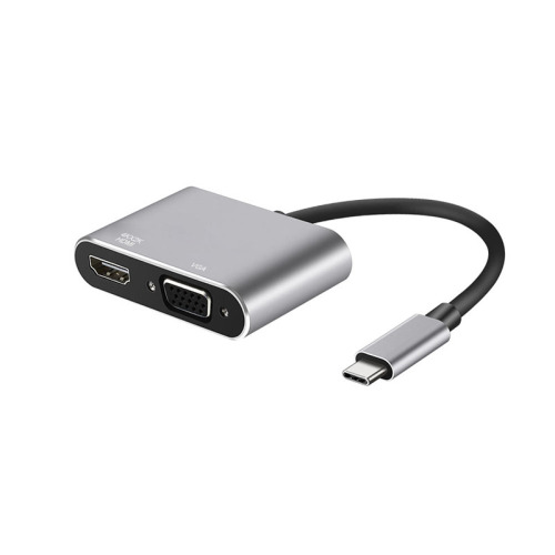 Snabbhastighets USB3.0 Expander Type-C till HDMI / VGA USB-hub