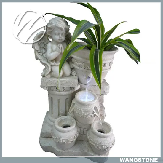 Stone Praying Little Angel Water Fountain