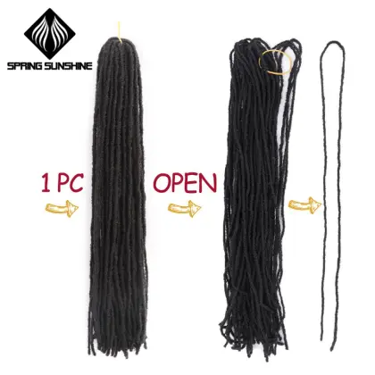 artificial ghana micro sister locs extension synthetic crochet braids, sister hair 2x sister dread faux locs in packs