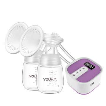 Multiple function LCD display breast pump