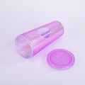 Fish scale double-layer plastic straw diamond cup