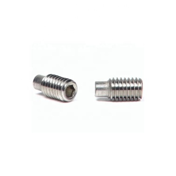 Stainless/Steel hex socket set screws with dog point