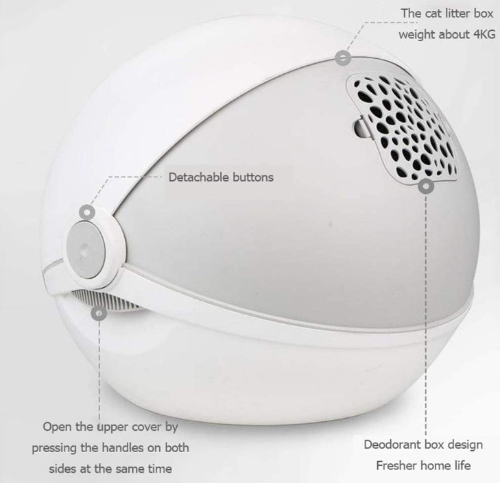 Fully Enclosed Cat Toilet Integrated