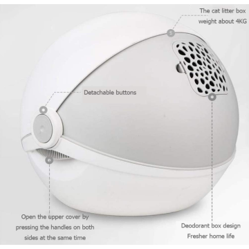 Fully Enclosed Cat Toilet Integrated