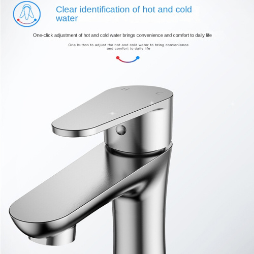 Modern 304 Stainless Steel Hot Cold Basin Faucet