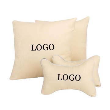Universal Vacuum Surface Silk Cotton Car Seat Headrest Neck Rest Pillow - 4 Sets